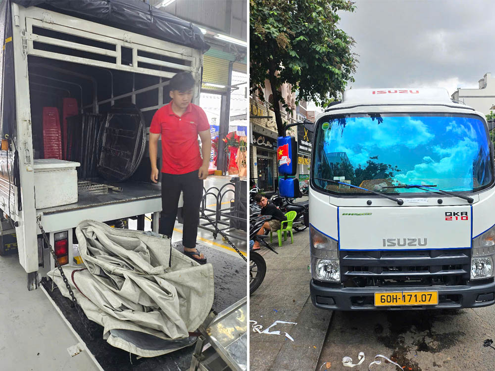 Xe tải có bửng nâng hạ